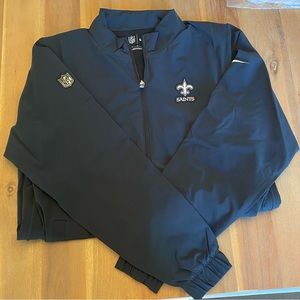 NWT Navy Nike New Orleans Saints NFL Zip Up Jacket Size Medium